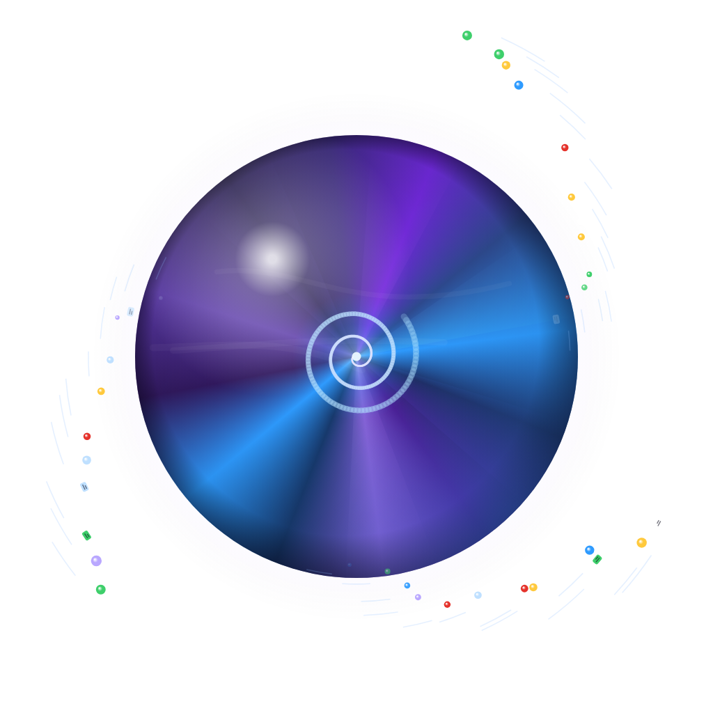 The FlowState Enrichment orb, drawing records into itself